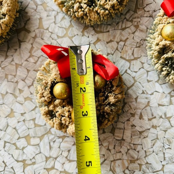 Vintage and an excellent condition set of 7 flocked forest green bottle brush - Picture 4 of 4